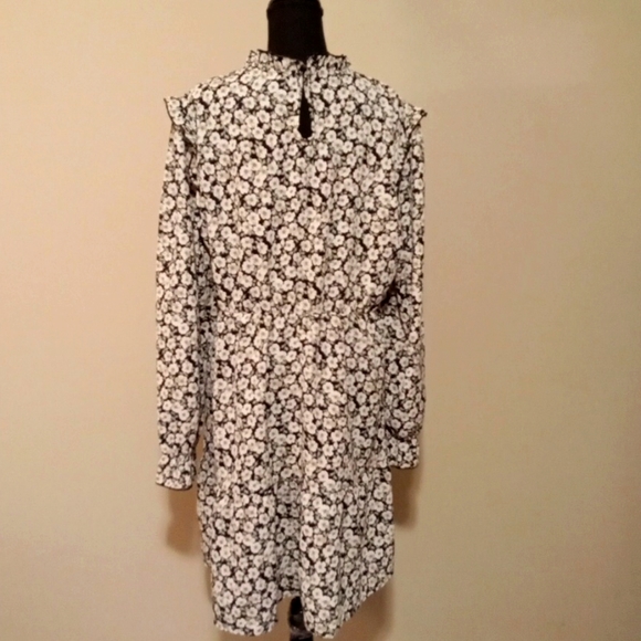 Mock Neck Long Sleeve Floral Print Work Dress Women Size XL - Picture 4 of 7